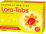 Lora-Tabs (Loratadine) 10mg Tablets 30