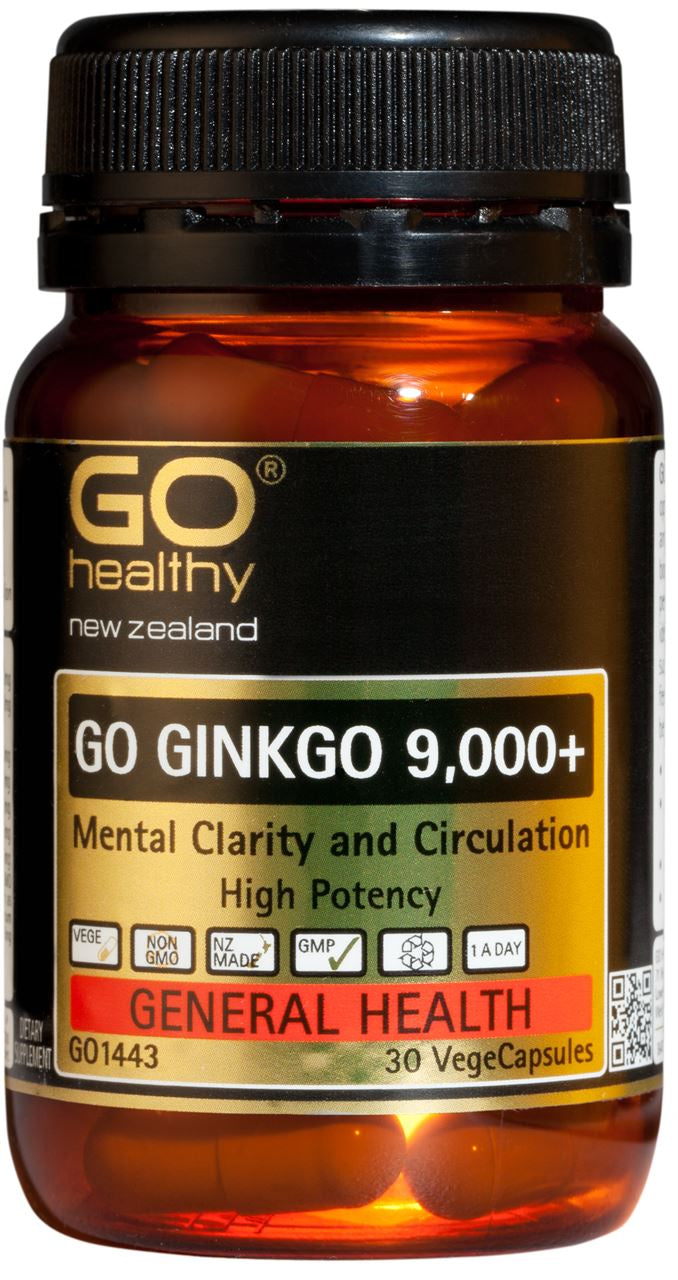 Go Healthy Ginkgo 9,000+ Capsules 30