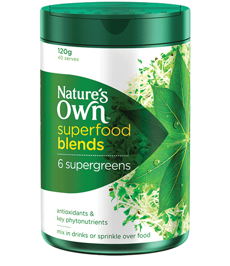 Nature's Own Superfood Blends with 6 Supergreens 120g (40 Serves)