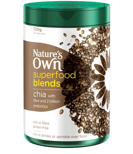 Nature's Own Superfood Blends Chia with Fibre and Probiotics 120g (24 Serves)