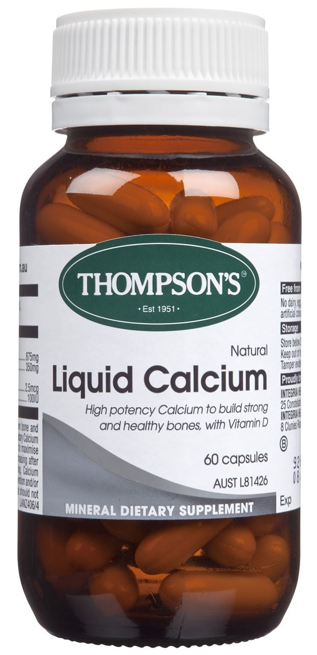 Thompson's Natural Liquid Calcium Capsules 60