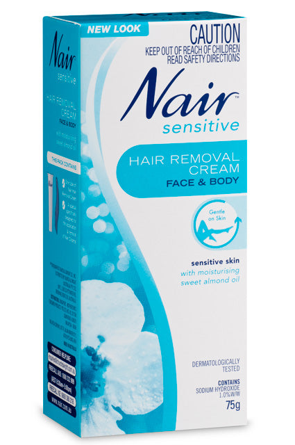 Nair Sensitive Hair Removal Cream Face & Body 75g