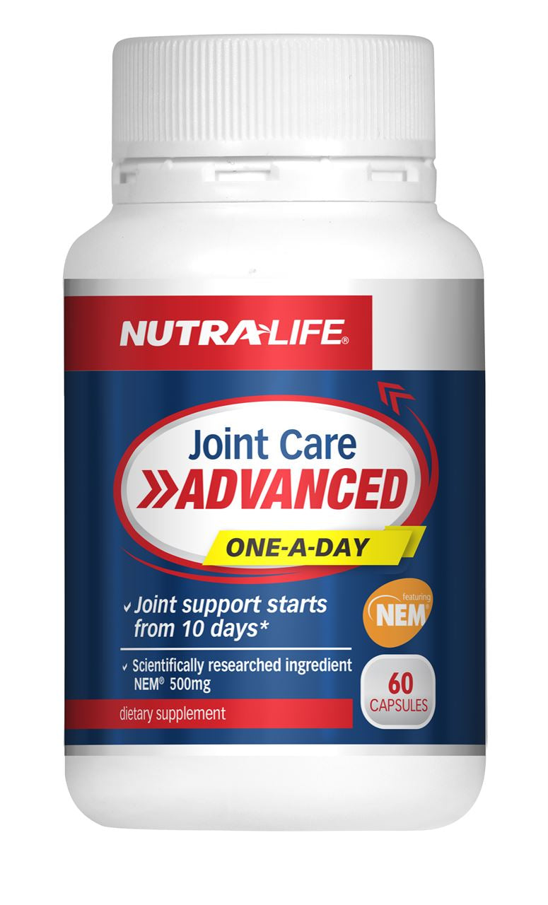 Nutra-Life Joint Care Advanced One-A-Day featuring NEM 500mg Capsules 60
