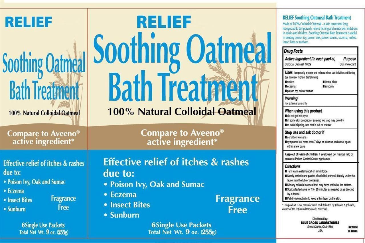 Relief Soothing Oatmeal Bath Treatment Sachets 6 x 42.5g