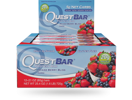 Quest Bar Mixed Berry Bliss 60g x 12