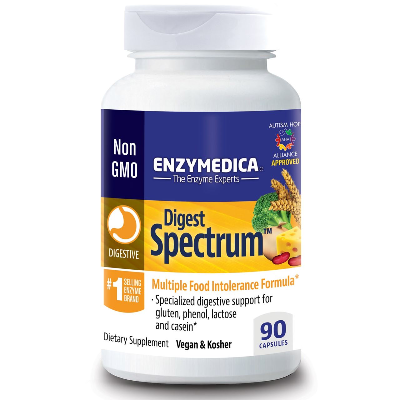 Enzymedica Digest Spectrum Multiple Food Intolerance Formula Capsules 90