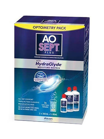 Aosept Plus with Hydraglyde Value Pack (2 x 360ml + 1 x 90ml)