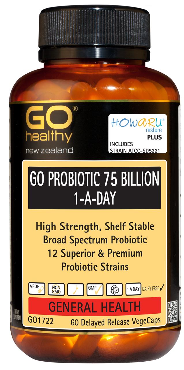 Go Healthy Probiotic 75 Billion 1-A-Day VegeCapsules 60