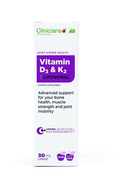 Clinicians Liposomal Vitamin D3 & K2 Liquid 30ml