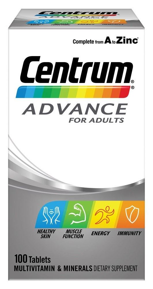 Centrum Advance Multivitamin and Mineral Tablets 100