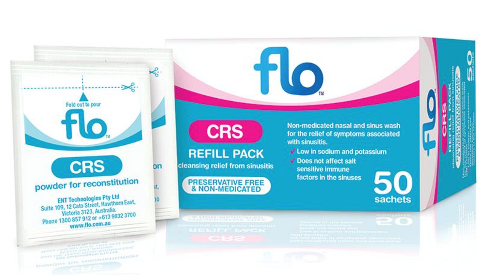 Flo Rinse Instructions Flo CRS Sinus Rinse Refill Pack (50 Sachets)