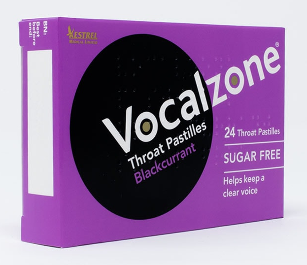 Vocalzone Throat Pastilles Blackcurrant 24