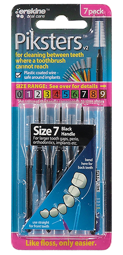 Piksters Interdental Brushes Size 7 Black 1.8mm Tapered 7