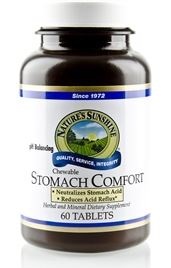 Natures Sunshine Stomach Comfort Chewable Tablets 60