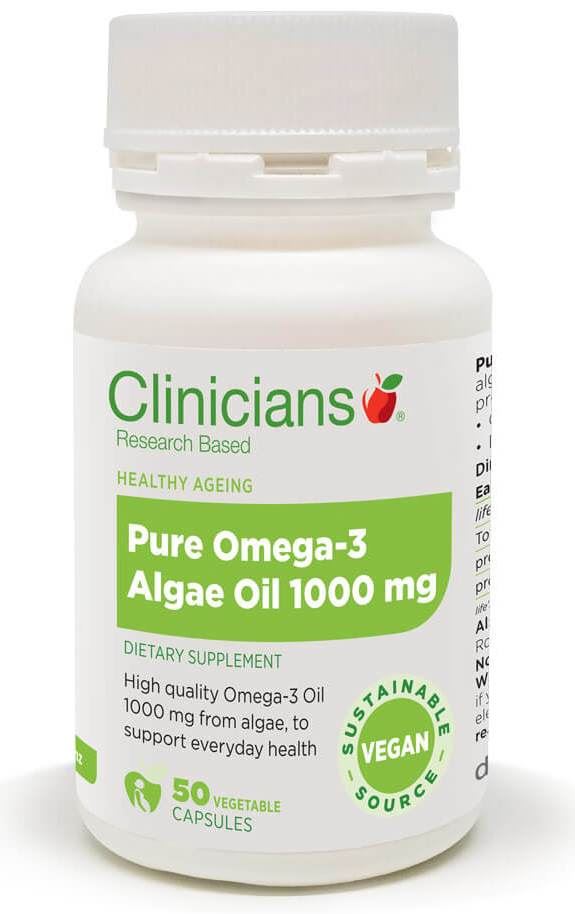 Clinicians Pure Omega-3 Algae Oil 1000mg Capsules 50