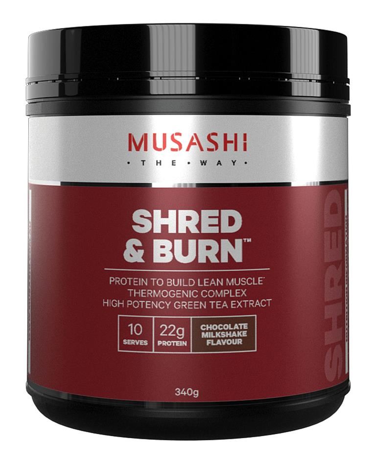 Musashi Shred & Burn Chocolate Milkshake 340g
