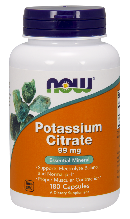 Now Foods Potassium Citrate 99mg Veg Capsules 180