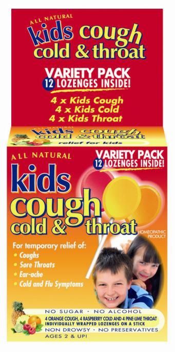 Key Sun Kids Cough Cold & Throat Lollipops Multipack 12