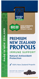 Manuka Health BIO30 New Zealand Propolis Capsules 500-1