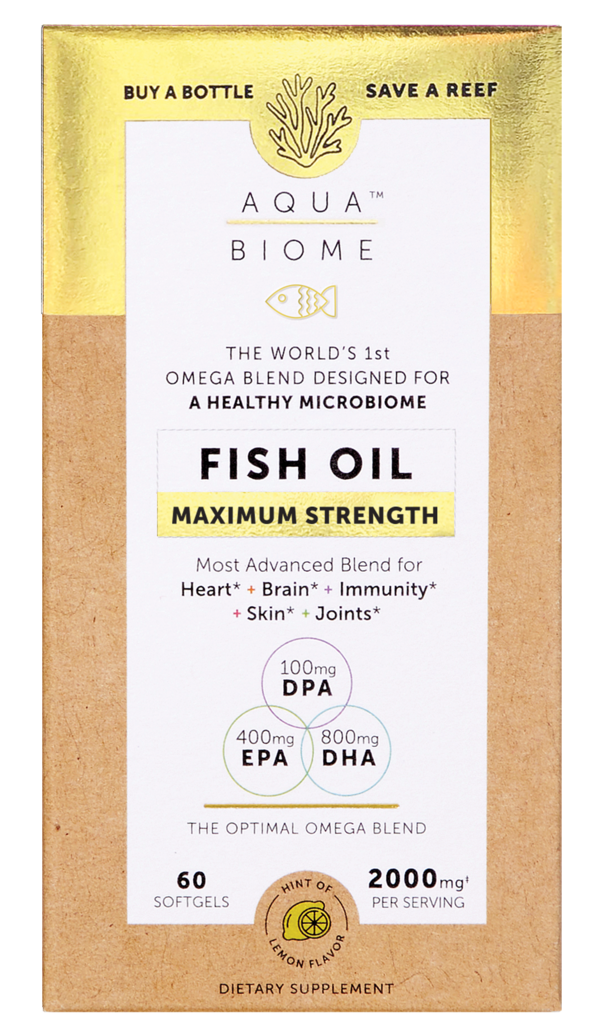Aqua Biome Fish Oil Maximum Strength Softgels 60