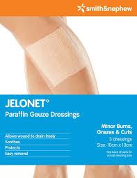 Jelonet Paraffin Gauze Dressings 3 (10cm x 10cm)