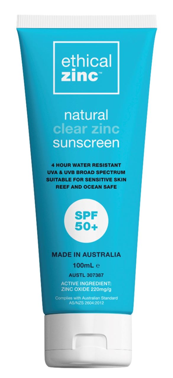 ethical Zinc SPF 50+  Natural Clear Sunscreen 100ml