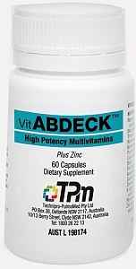 vitABDECK High Potency Multivitamins Plus Zinc Capsules 60