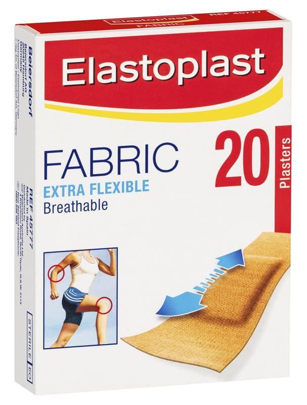 Elastoplast Fabric Extra Flexible Plasters (19mm x 65mm) 20