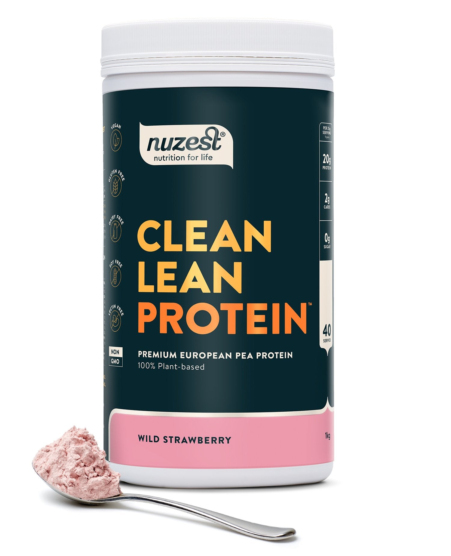 Nuzest Clean Lean Protein Golden Pea Isolate Wild Strawberry