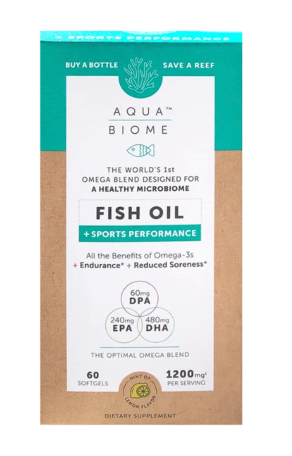 Aqua Biome Fish Oil + Sports Performance Softgels 60