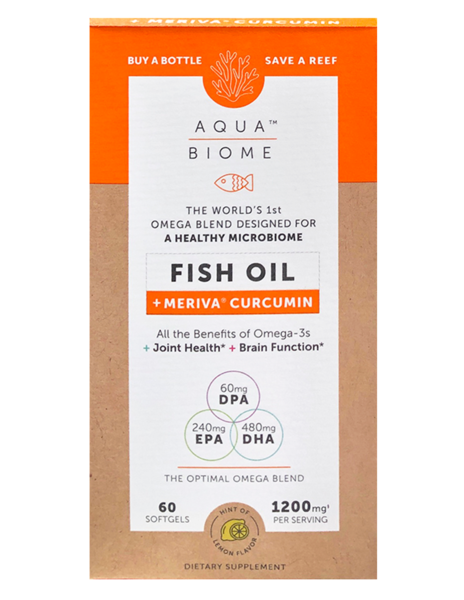 Aqua Biome Fish Oil + Meriva Curcumin Capsules 60