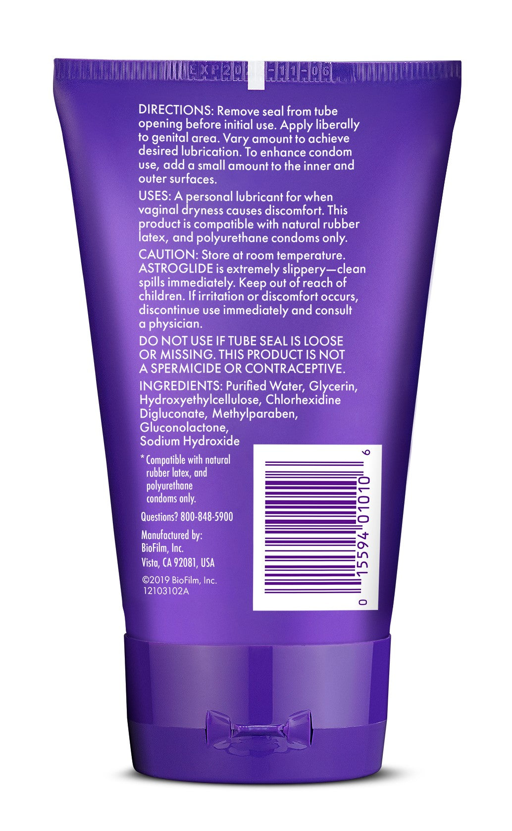 Astroglide Gel 113g Rear