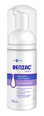 Benzac Spots Daily Facial Foam Cleanser 130ml