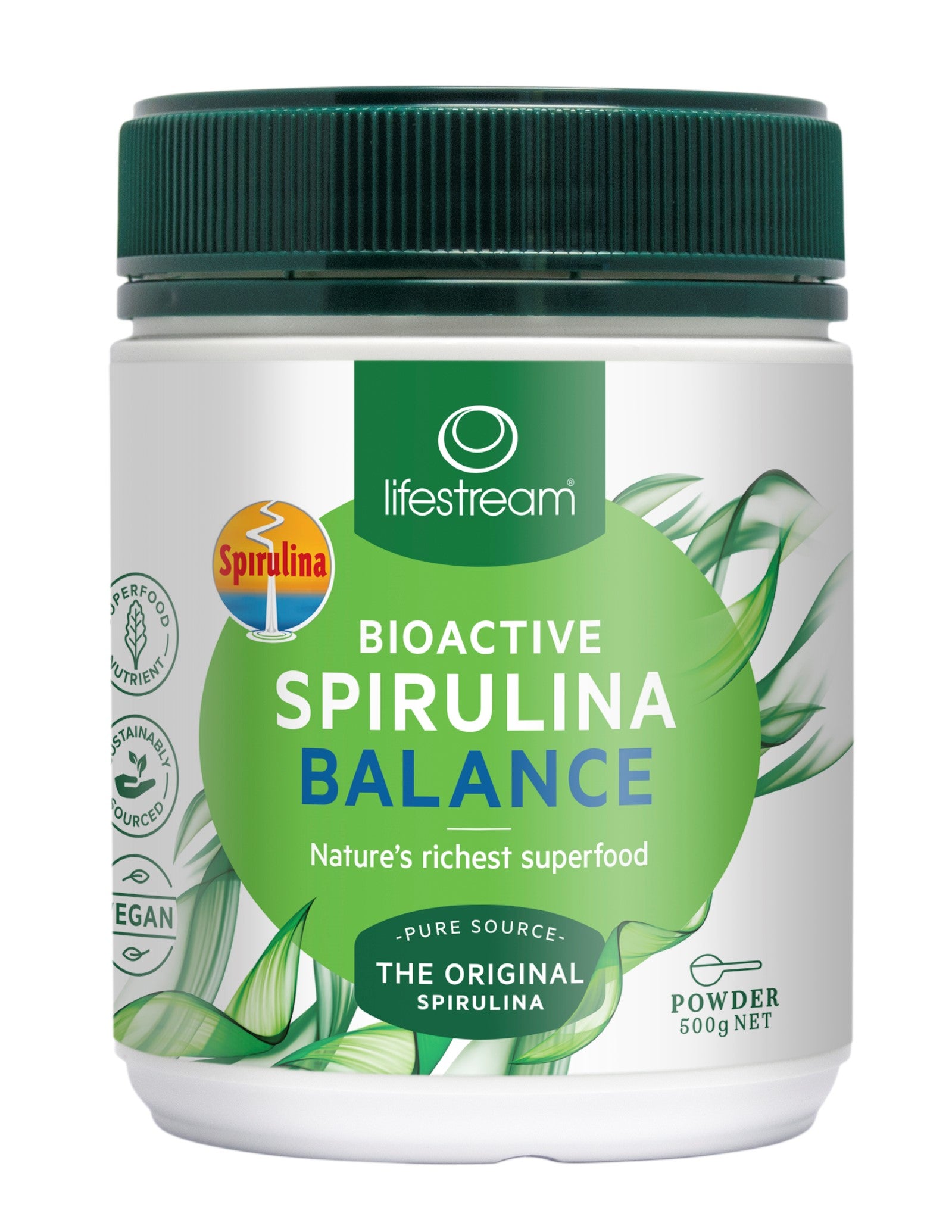 Lifestream Bioactive Spirulina Balance Powder 500g New
