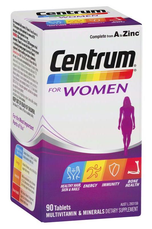 Centrum for Women Multivitamin and Mineral Supplement Tablets 90