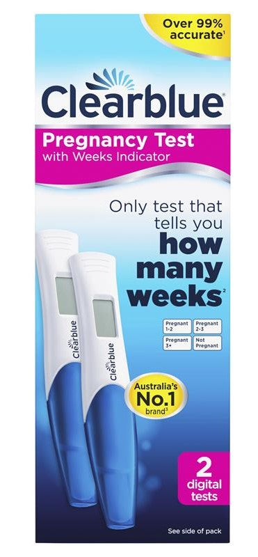 Clearblue Digital Pregnancy Test with Weeks Indicator 2 Tests