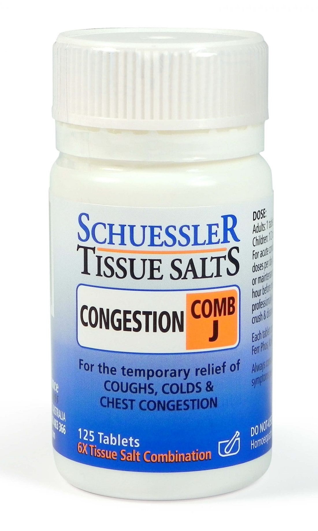 Schuessler Tissue Salts Congestion Comb J Tablets 125