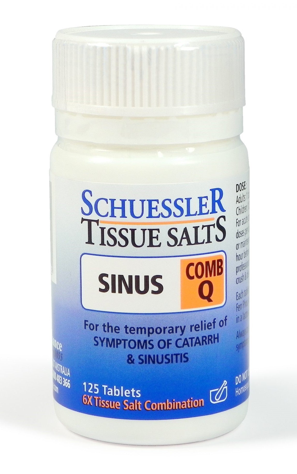 Schuessler Tissue Salts Sinus Comb Q Tablets 125