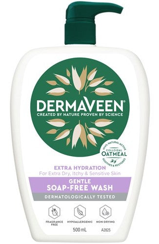 DermaVeen Extra Hydration Soap Free Wash 500ml