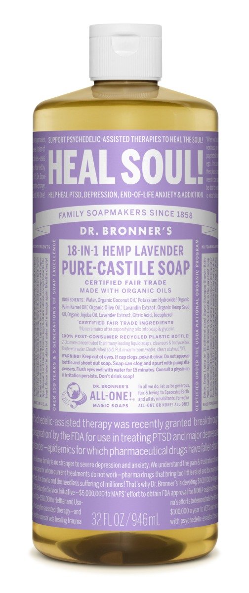 Dr Bronner's 18-in-1 Hemp Lavender Pure Castile Soap 946ml