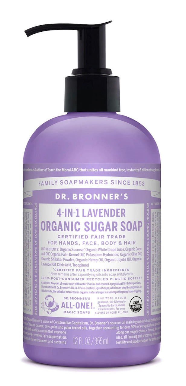 Dr Bronner's 4-in-1 Lavender Organic Sugar Soap