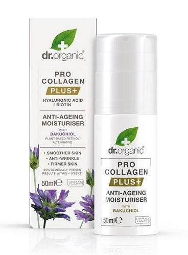 Dr Organic Pro Collagen Plus+ Anti-Ageing Moisturiser with Bakuchiol 50ml