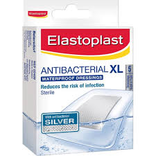 Elastoplast Antibacterial Waterproof Dressings XL (6cm x 7cm) 5