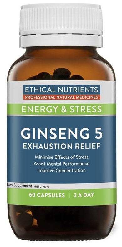 Ethical Nutrients Ginseng 5 Exhaustion Relief Capsules 60