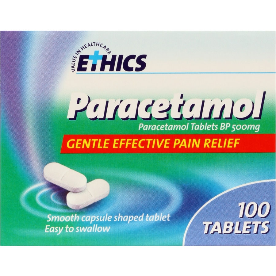 Ethics Paracetamol 500mg Tablets 100 - Maximum of 1 Packet Per Customer