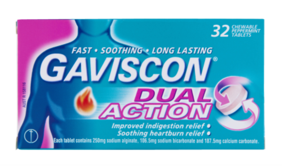 Gaviscon Dual Action Peppermint Chewable Tablets 32