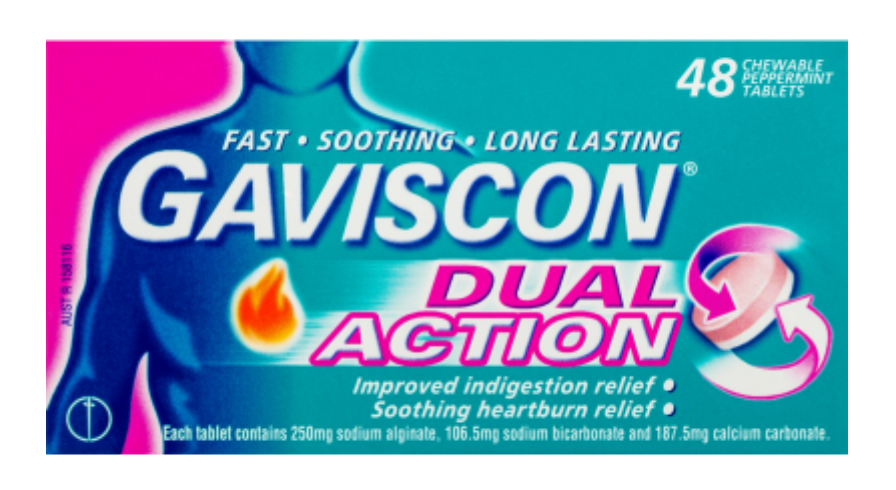 Gaviscon Dual Action Peppermint Chewable Tablets 48