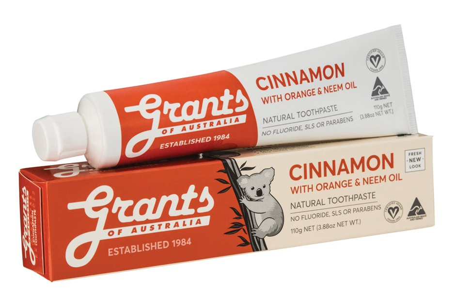 Grants Cinnamon with Orange & Neem Oil Natural Toothpaste 110g