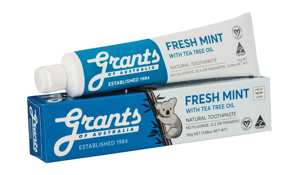 Grants Fresh Mint with Tea Tree Oil Natural Toothpaste 110g