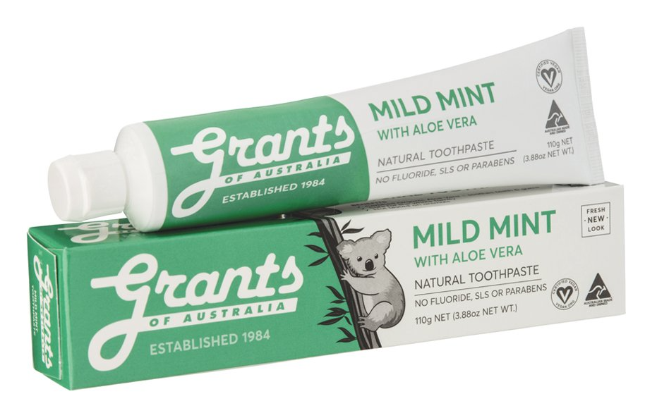 Grants Mild Mint with Aloe Vera Natural Toothpaste 110g
